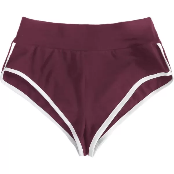 SweatyRocks Women's Sporty Elastic Waist Contrast Binding Booty Workout Biker Shorts