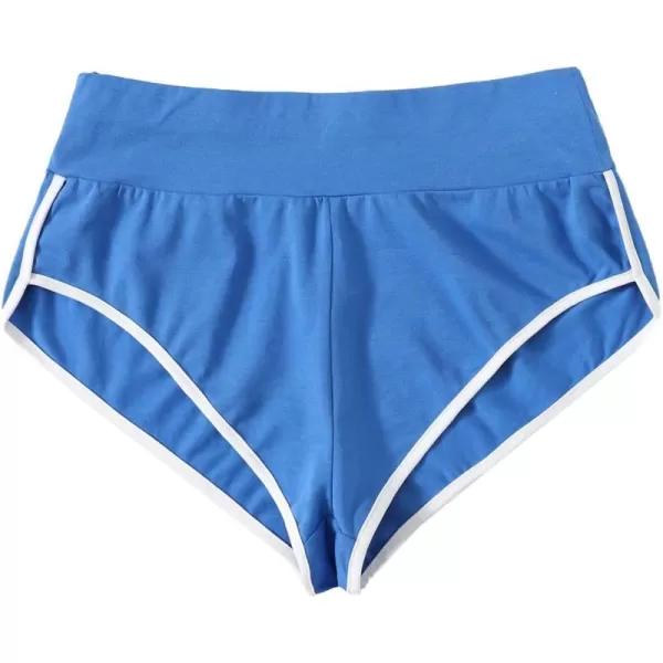 SweatyRocks Women's Sporty Elastic Waist Contrast Binding Booty Workout Biker Shorts