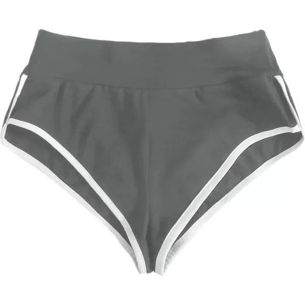 SweatyRocks Women's Sporty Elastic Waist Contrast Binding Booty Workout Biker Shorts