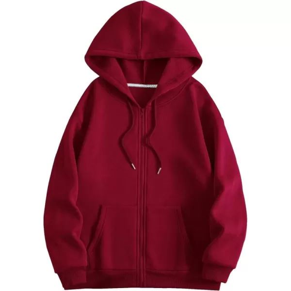 SweatyRocks Women's Star Print Zip Up Oversize Long Sleeve Casual Pocket Drawstring Hoodie