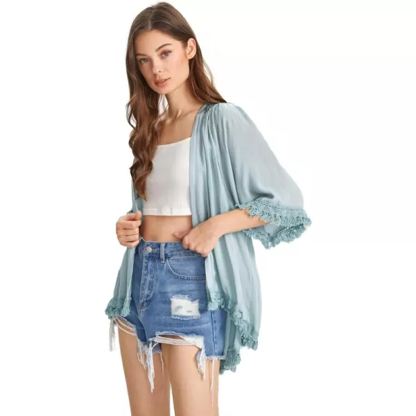SweatyRocks Women's Tassel Kimono Fringe Cardigan Beachwear Cover up