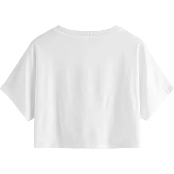 SweatyRocks Women's Cactus Print Crop Top Summer Short Sleeve Graphic T-Shirts
