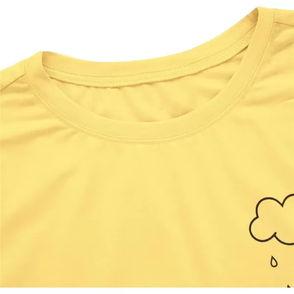 SweatyRocks Women's Cactus Print Crop Top Summer Short Sleeve Graphic T-Shirts