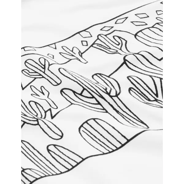 SweatyRocks Women's Cactus Print Crop Top Summer Short Sleeve Graphic T-Shirts