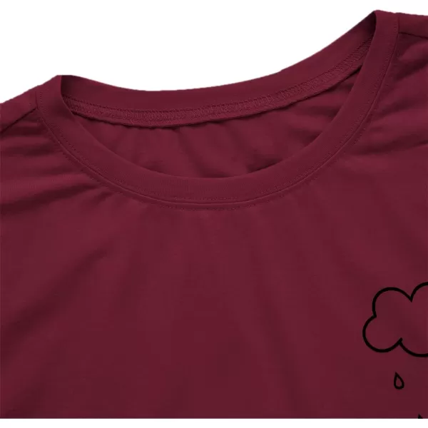 SweatyRocks Women's Cactus Print Crop Top Summer Short Sleeve Graphic T-Shirts
