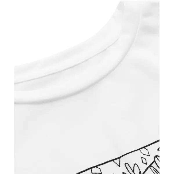 SweatyRocks Women's Cactus Print Crop Top Summer Short Sleeve Graphic T-Shirts