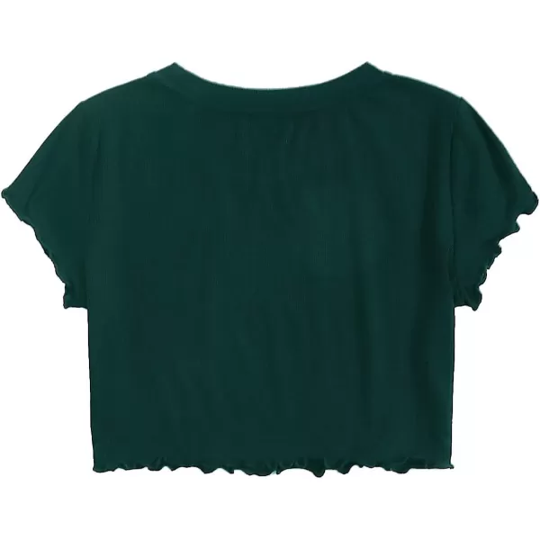 SweatyRocks Women's Cactus Print Crop Top Summer Short Sleeve Graphic T-Shirts