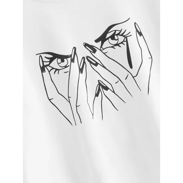 SweatyRocks Women's Cactus Print Crop Top Summer Short Sleeve Graphic T-Shirts