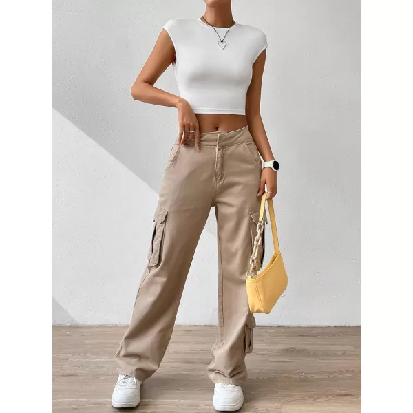 SweatyRocks Women's Cap Sleeve Crewneck Twist Backless Slim Fit Solid Crop Tee Top