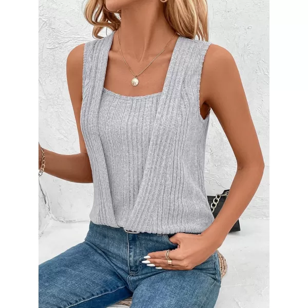 SweatyRocks Women's Casual Round Neck Tank Top Button Front Sleeveless Striped Shirt