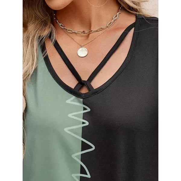 SweatyRocks Women's Casual Round Neck Tank Top Button Front Sleeveless Striped Shirt