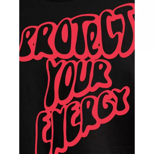 SweatyRocks Women's Casual Short Sleeve Round Neck Reflective Graphic Print Crop Top Tee Shirt