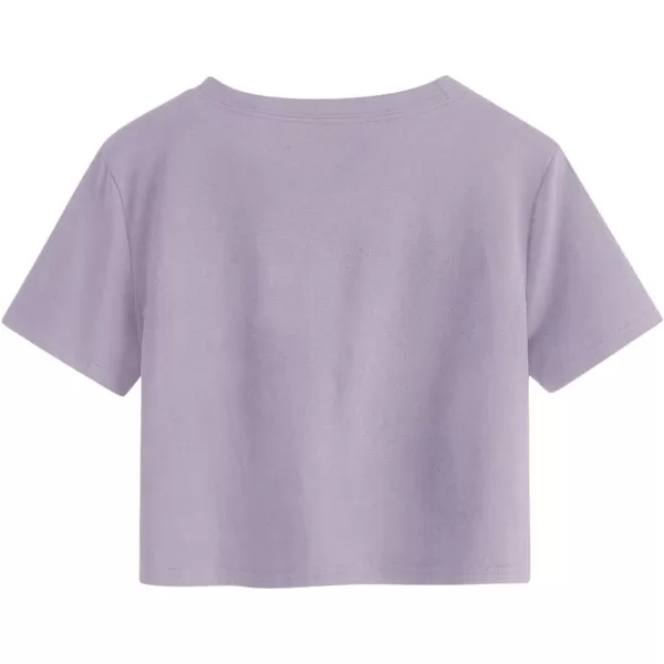 SweatyRocks Women's Cute Floral Print Cropped Tee Short Sleeve Crop Top