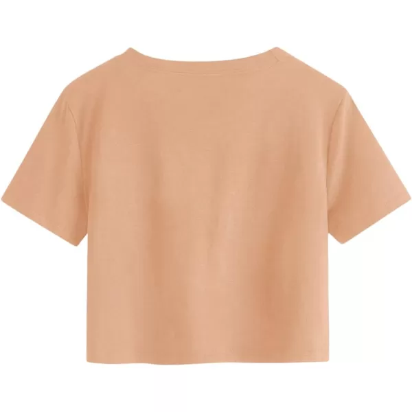 SweatyRocks Women's Cute Floral Print Cropped Tee Short Sleeve Crop Top