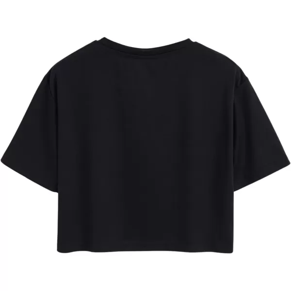 SweatyRocks Women's Cute Floral Print Cropped Tee Short Sleeve Crop Top