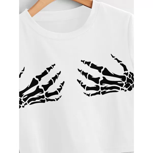 SweatyRocks Women's Cute Floral Print Cropped Tee Short Sleeve Crop Top