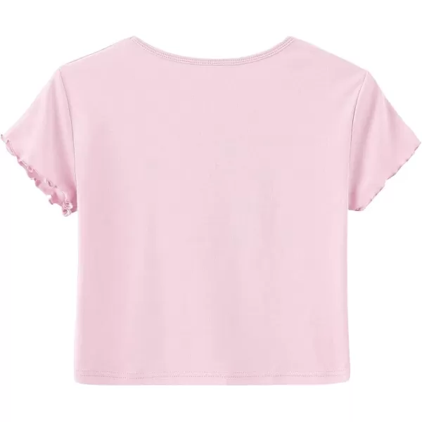 SweatyRocks Women's Graphic Print Round Neck T Shirt Short Sleeve Crop Tee Tops