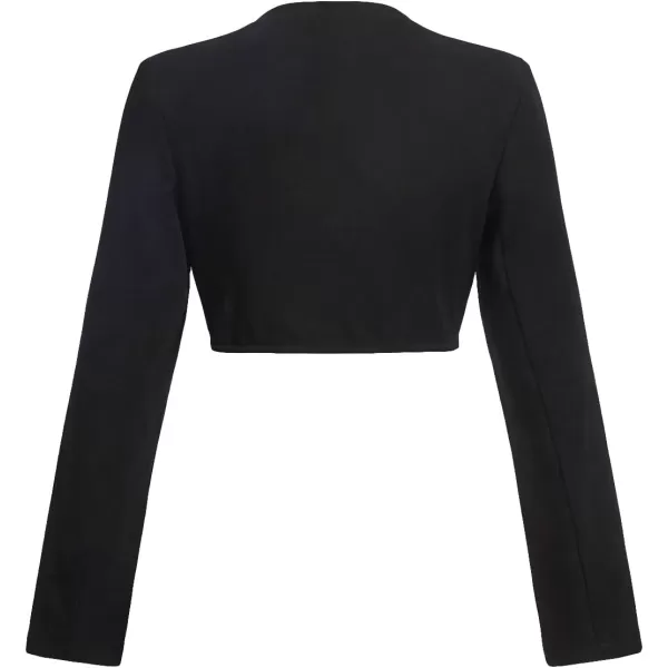 SweatyRocks Women's Open Front Long Sleeve Jacket Casual Crop Outwear Coat