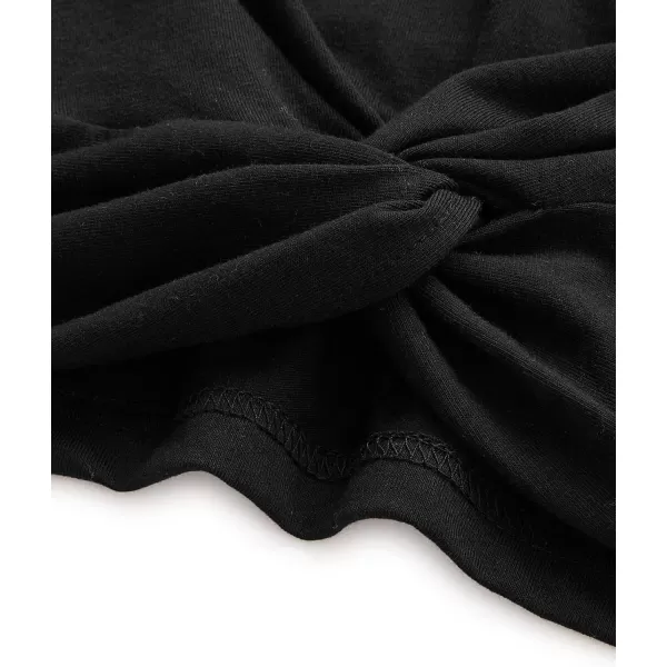 SweatyRocks Women's Short Sleeve Cut Out V Neck Twist Front Crop Top T-Shirt