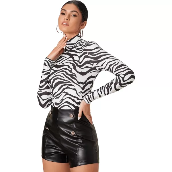 SweatyRocks Women's Short Sleeve Print See Through Sheer Mesh Crop Top T Shirt