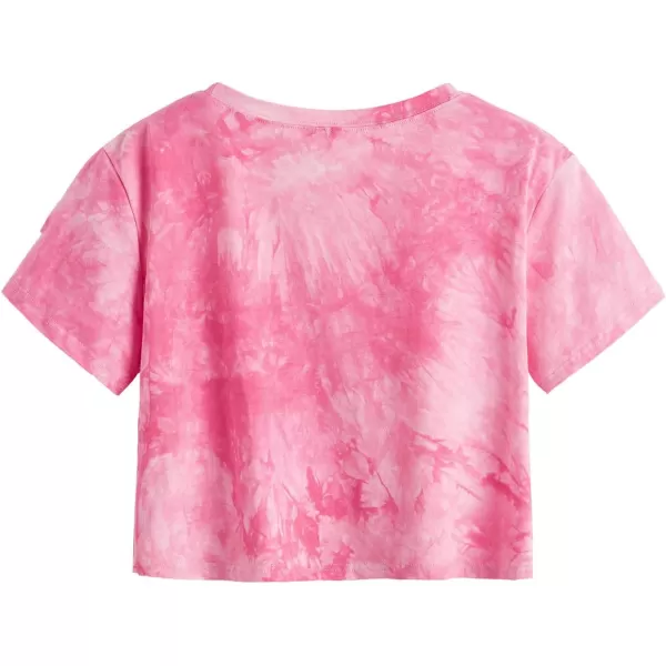 SweatyRocks Women's Short Sleeve T Shirt Graphic Print Distressed Crop Top