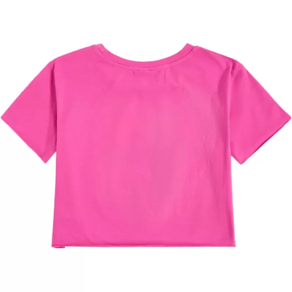 SweatyRocks Women's Short Sleeve T Shirt Graphic Print Distressed Crop Top