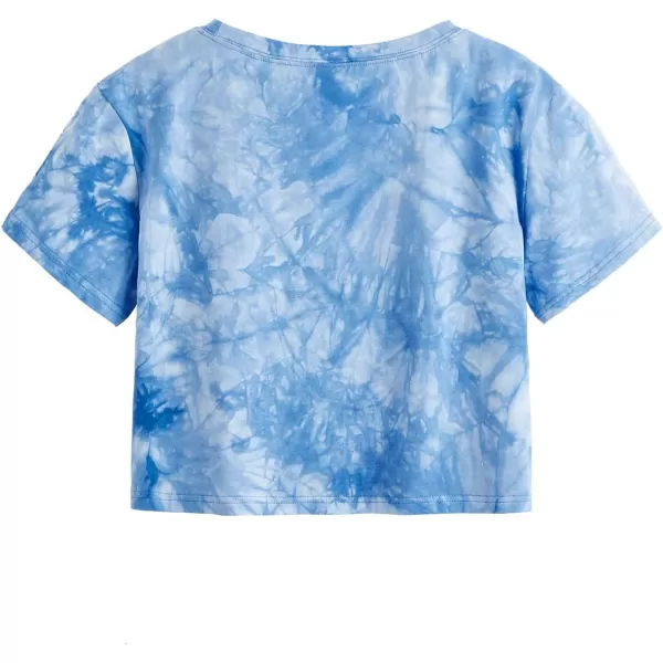 SweatyRocks Women's Short Sleeve T Shirt Graphic Print Distressed Crop Top