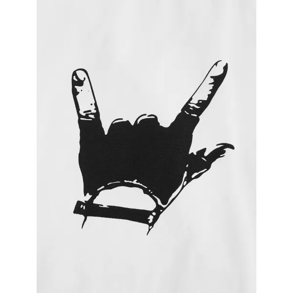 SweatyRocks Women's Short Sleeve T Shirt Graphic Print Distressed Crop Top