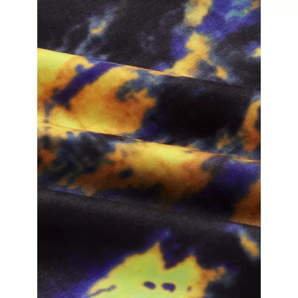 SweatyRocks Women's Short Sleeve Tie Dye Tie Hem Summer Crop T-Shirt Tops Blouse