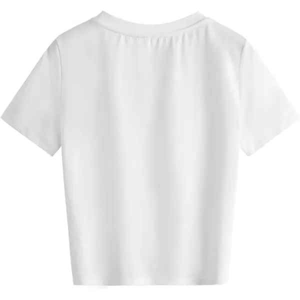 SweatyRocks Women's Short Sleeve Tie Dye Tie Hem Summer Crop T-Shirt Tops Blouse