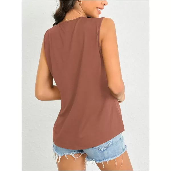 SweatyRocks Women's Sleeveless Round Neck Tank Top Summer Casual Ripped Cut Out Tops