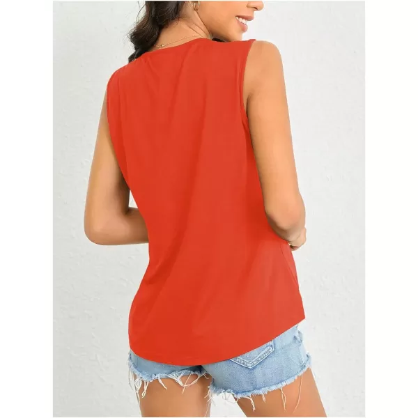 SweatyRocks Women's Sleeveless Round Neck Tank Top Summer Casual Ripped Cut Out Tops