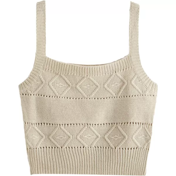 SweatyRocks Women's Sleeveless Solid Knit Straps Crop Tank Tops