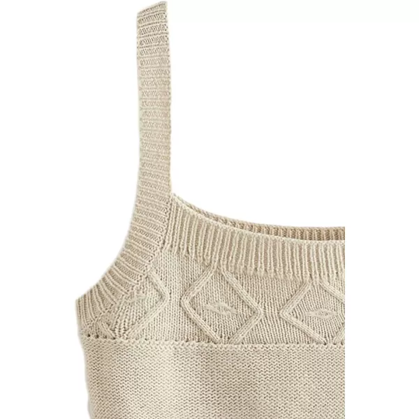 SweatyRocks Women's Sleeveless Solid Knit Straps Crop Tank Tops