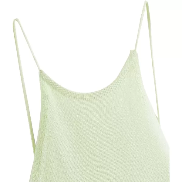 SweatyRocks Women's Sleeveless Space Dye Knit Camisole Criss Cross Backless Crop Top