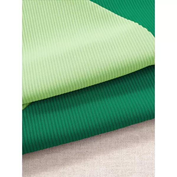SweatyRocks Women's Summer Ribbed Knit Sleeveless Vest Color Block Crop Tank Top
