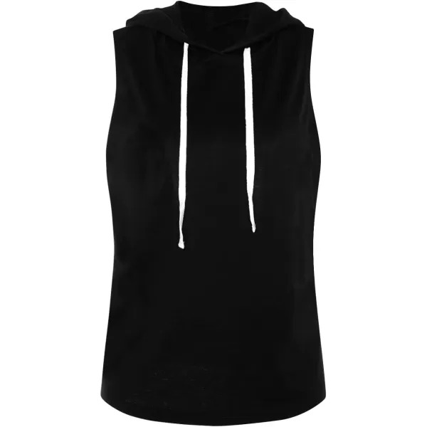 SweatyRocks Women's Summer Sleeveless Hooded Tank Top T-Shirt for Athletic Exercise Relaxed Breathable