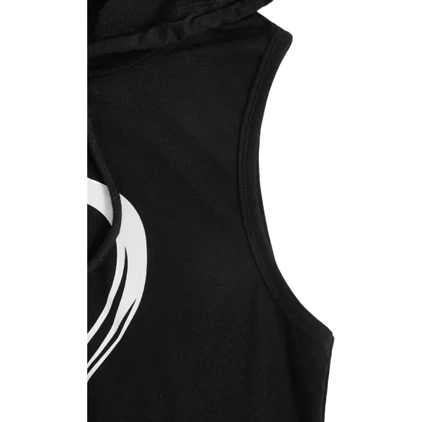 SweatyRocks Women's Summer Sleeveless Hooded Tank Top T-Shirt for Athletic Exercise Relaxed Breathable