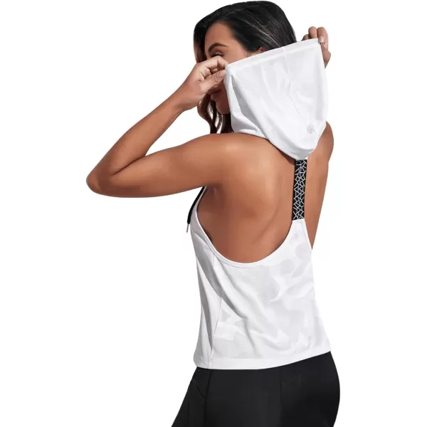 SweatyRocks Women's Summer Sleeveless Hooded Tank Top T-Shirt for Athletic Exercise Relaxed Breathable
