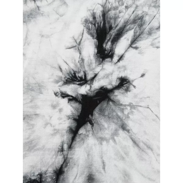 SweatyRocks Women's Tie Dye Round Neck Slim Fit Short Sleeve Crop Top T-Shirt
