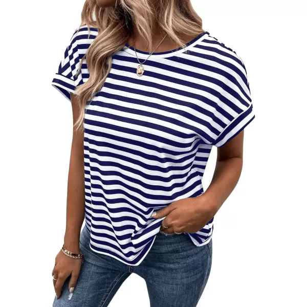 SweatyRocks Women's V-Cut Criss Cross Back Short Sleeve Tee Shirts Casual Summer Crew Neck Backless Tops