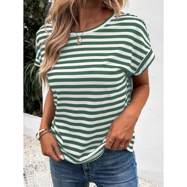 SweatyRocks Women's V-Cut Criss Cross Back Short Sleeve Tee Shirts Casual Summer Crew Neck Backless Tops
