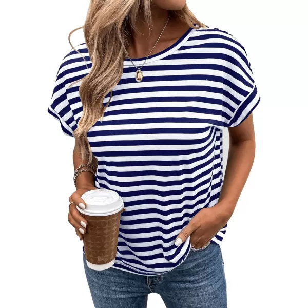 SweatyRocks Women's V-Cut Criss Cross Back Short Sleeve Tee Shirts Casual Summer Crew Neck Backless Tops