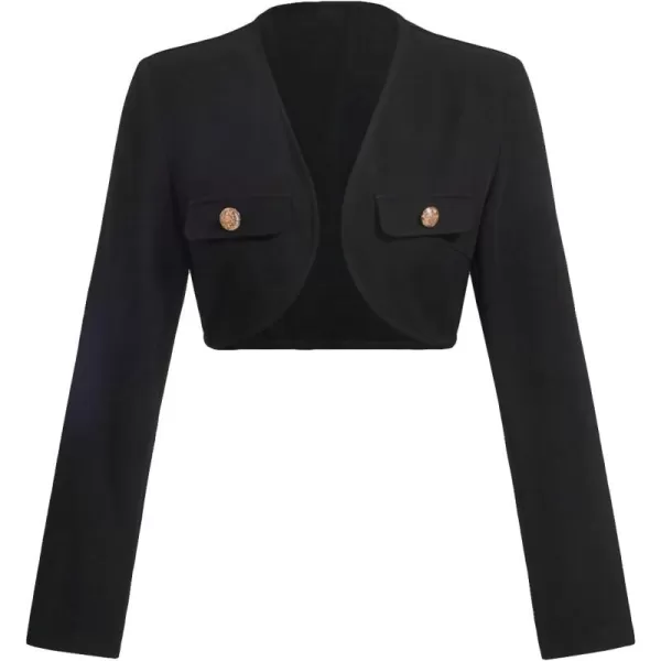SweatyRocks Women's Open Front Long Sleeve Jacket Casual Crop Outwear Coat