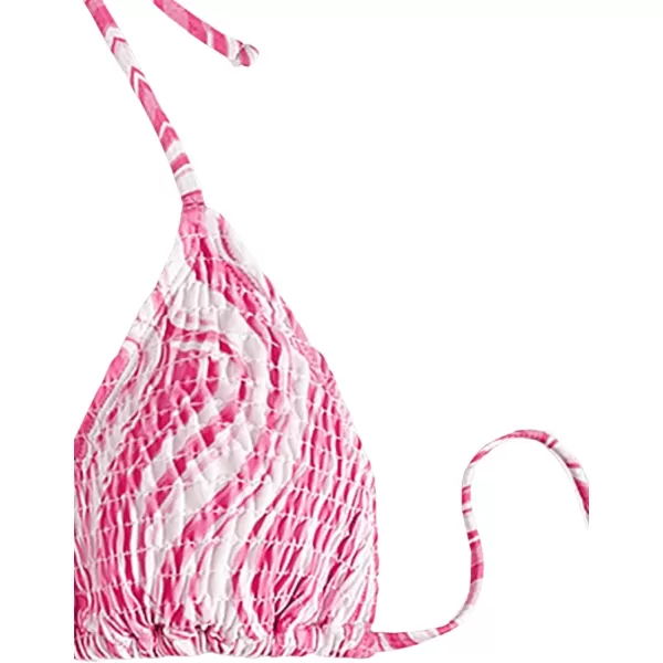 SweatyRocks Women's 2 Piece Triangle Bathing Suit Halter Top ​Tie Side Thong Bikini Swimsuits