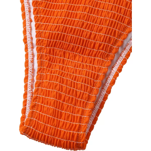 SweatyRocks Women's 2 Piece Triangle Bathing Suit Halter Top ​Tie Side Thong Bikini Swimsuits