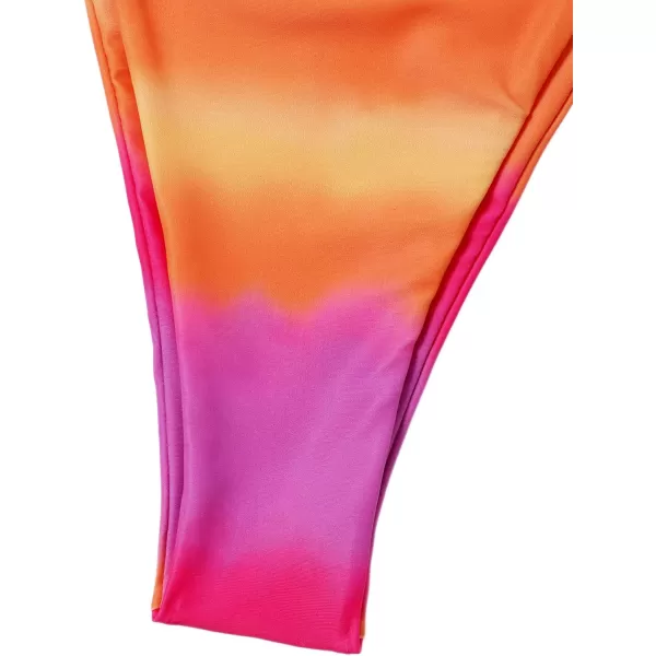 SweatyRocks Women's Sexy Bathing Suits Halter Bikini Top Tie Dye Two Piece Swimsuits