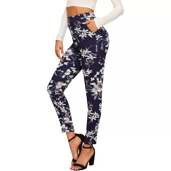SweatyRocks Women's Basic Leggings Stretchy Slim Elastic High Waist Work Pants