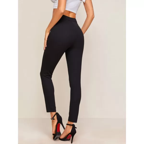 SweatyRocks Women's Basic Leggings Stretchy Slim Elastic High Waist Work Pants