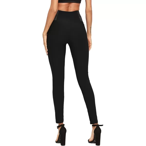 SweatyRocks Women's Basic Leggings Stretchy Slim Elastic High Waist Work Pants